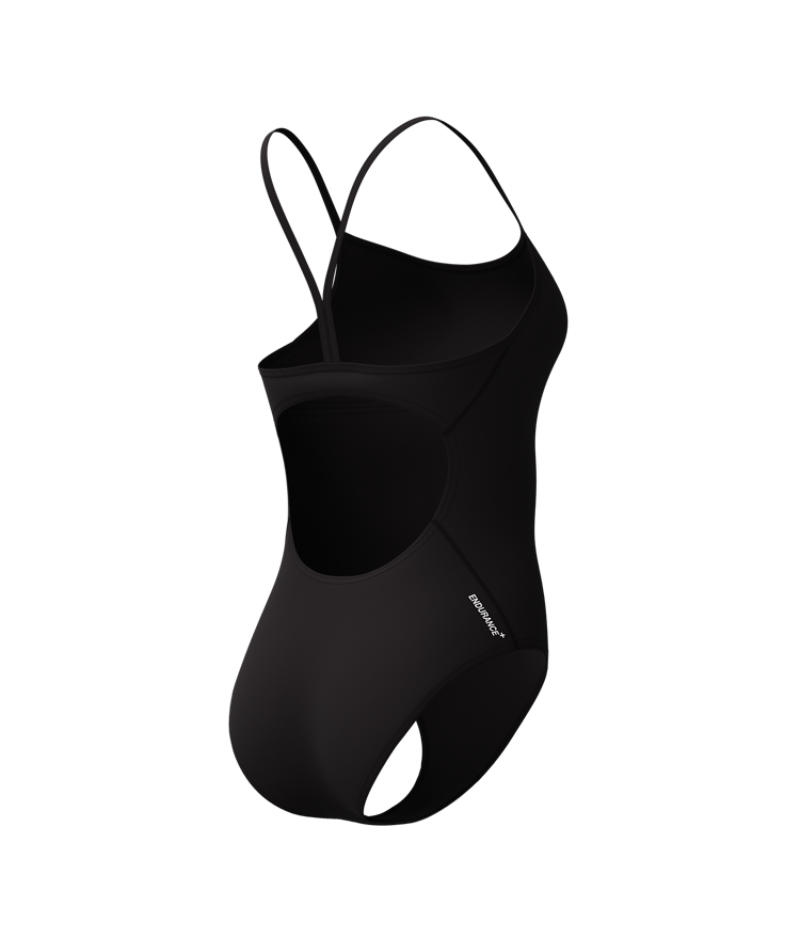 Speedo Dames Badpak Endurance+ Logo Thin Strap Zwart/Wit