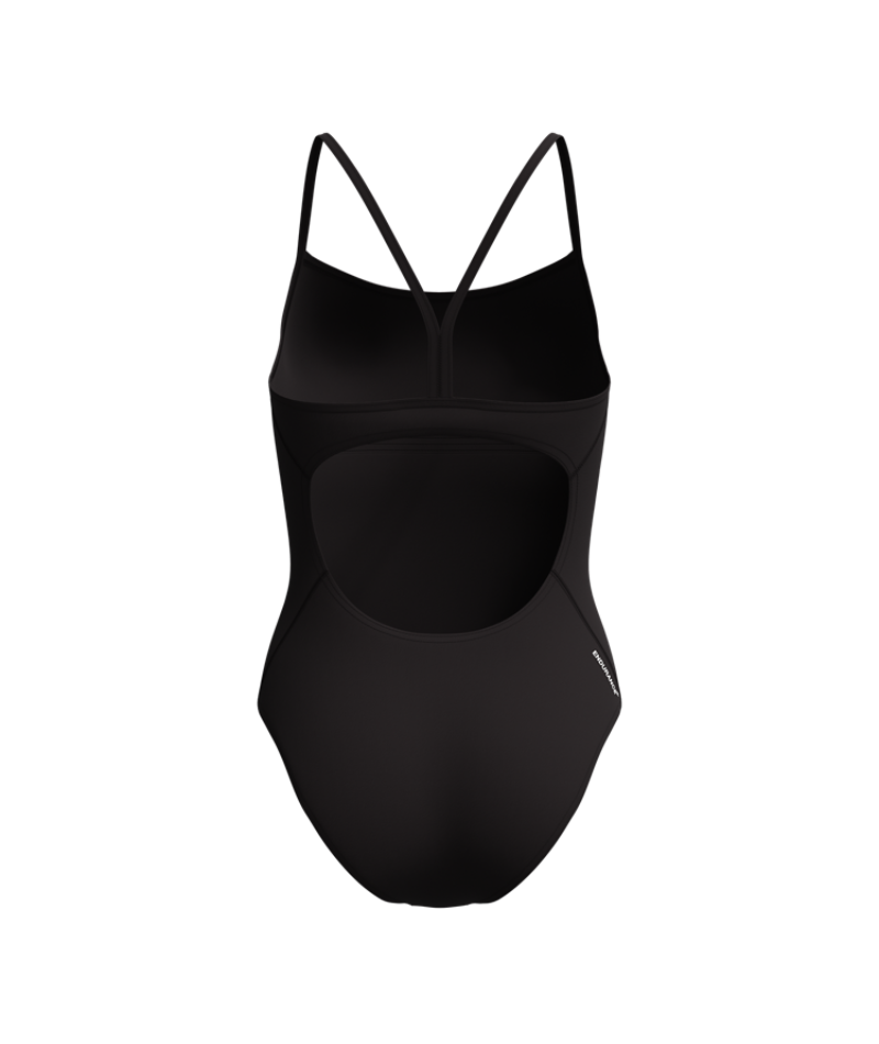 Speedo Dames Badpak Endurance+ Logo Thin Strap Zwart/Wit