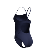 Speedo Dames Badpak Endurance+ Logo Thin Strap Marine/Wit