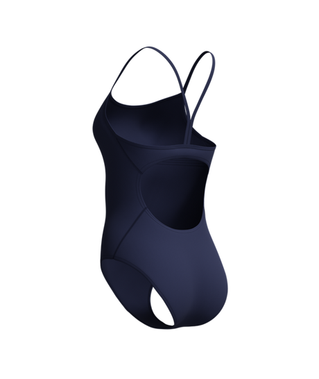 Speedo Dames Badpak Endurance+ Logo Thin Strap Marine/Wit