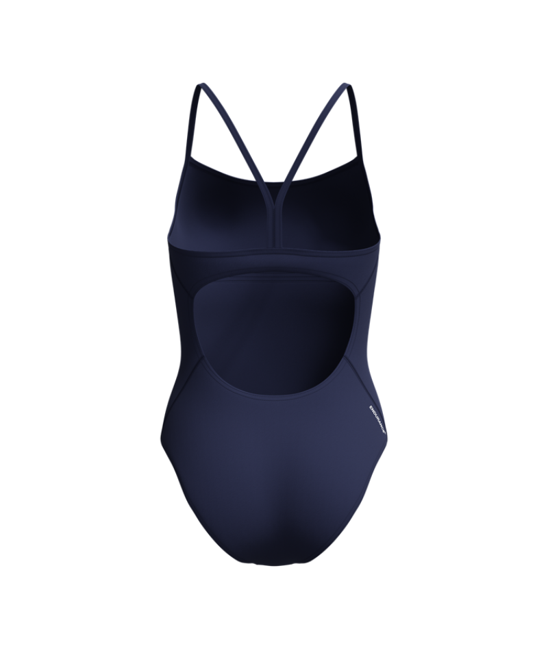 Speedo Dames Badpak Endurance+ Logo Thin Strap Marine/Wit