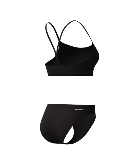 Speedo Dames Bikini Endurance+ Logo Thin Strap Zwart/Wit