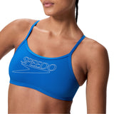 Speedo Dames Bikini Endurance+ Logo Thin Strap Blauw/Wit
