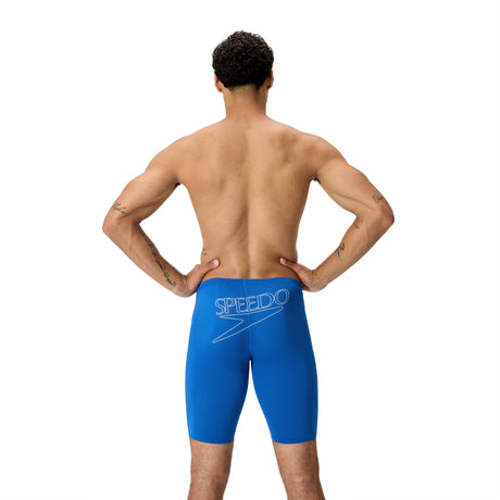 Speedo Heren Zwemjammer Endurance+ Logo Blauw/Wit