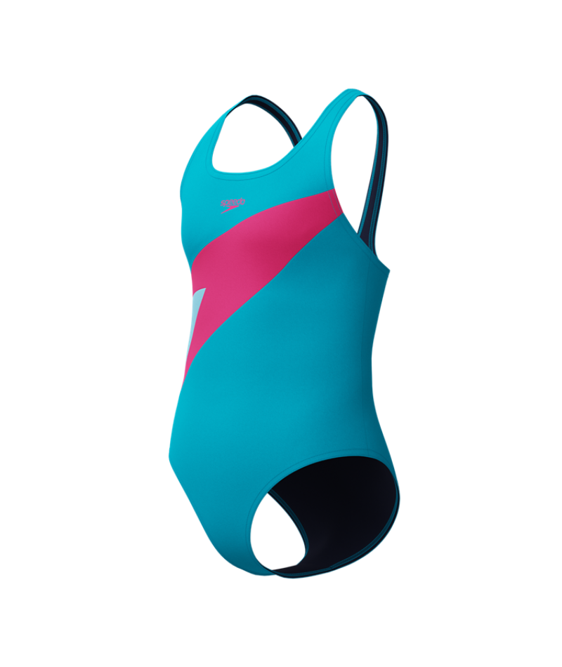 Speedo Meisjes Badpak Hyperboom Butterfly Back Turquoise/Roze