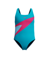 Speedo Meisjes Badpak Hyperboom Butterfly Back Turquoise/Roze