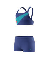 Speedo Mädchen Bikini Set Hyperboom Butterfly Back Nightwatch/HyperTeal
