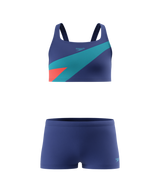 Speedo Mädchen Bikini Set Hyperboom Butterfly Back Nightwatch/HyperTeal
