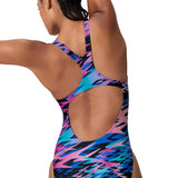 Speedo Dames Badpak Hyperboom Print Medalist Zwart/Roze