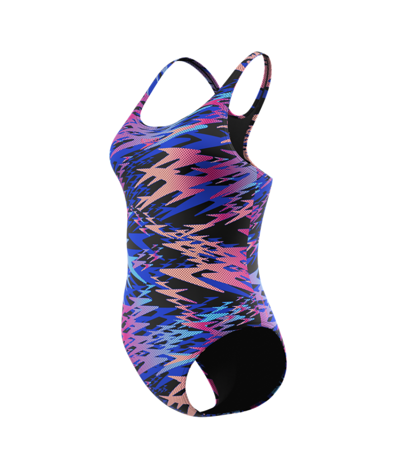 Speedo Dames Badpak Hyperboom Print Medalist Zwart/Roze