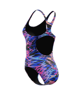 Speedo Dames Badpak Hyperboom Print Medalist Zwart/Roze