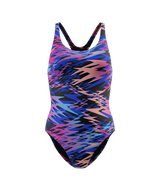 Speedo Dames Badpak Hyperboom Print Medalist Zwart/Roze