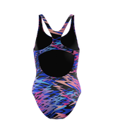 Speedo Dames Badpak Hyperboom Print Medalist Zwart/Roze