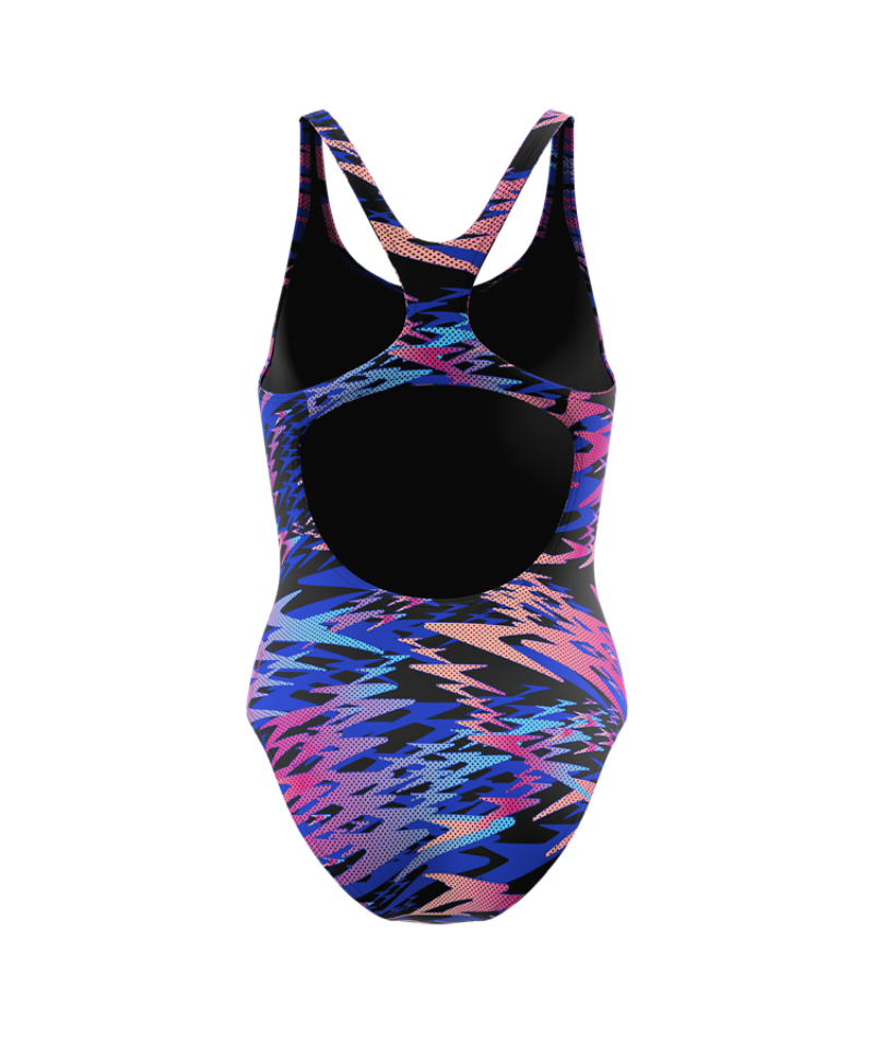 Speedo Dames Badpak Hyperboom Print Medalist Zwart/Roze