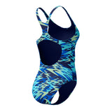 Speedo Dames Badpak Hyperboom Print Medalist Marine/Blauw