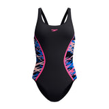 Speedo Dames Badpak Hyperboom Splice Muscleback Zwart/Roze