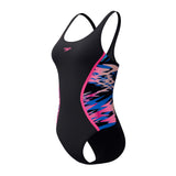 Speedo Dames Badpak Hyperboom Splice Muscleback Zwart/Roze