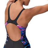 Speedo Dames Badpak Hyperboom Splice Muscleback Legsuit Zwart/Roze