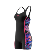 Speedo Dames Badpak Hyperboom Splice Muscleback Legsuit Zwart/Roze