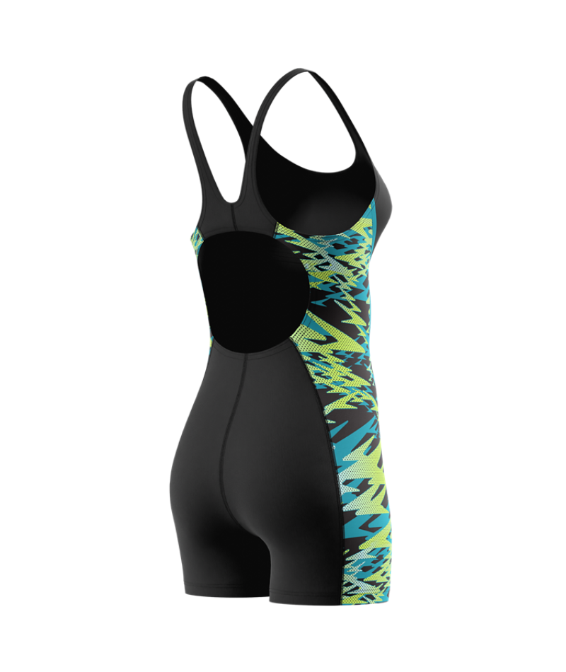 Speedo Badeanzug Hyperboom Splice Muscleback Legsuit Anthrazit/HyperTeal