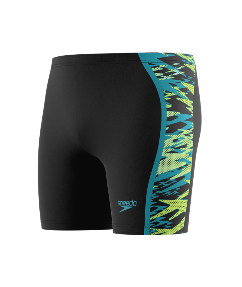 Speedo Herren Schwimmjammer Hyperboom Splice Mid Anthrazit/HyperTeal