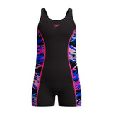 Speedo Meisjes Badpak Hyperboom Splice Muscleback Legsuit Zwart/Roze
