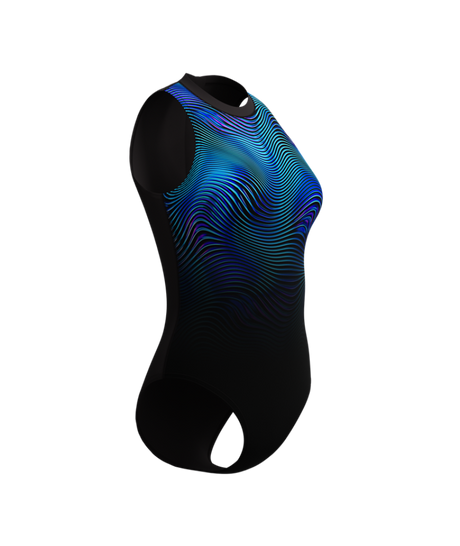 Speedo Dames Badpak Sprint Hydrasuit Zwart/Blauw