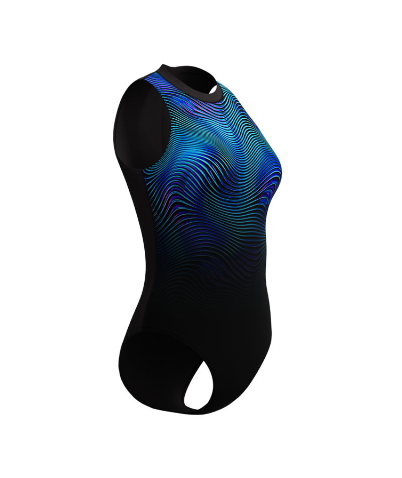Speedo Dames Badpak Sprint Hydrasuit Zwart/Blauw
