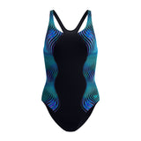 Speedo Dames Badpak Sprint Medalist Zwart/Turquoise