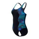 Speedo Dames Badpak Sprint Medalist Zwart/Turquoise