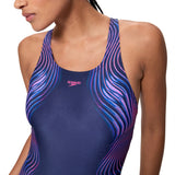 Speedo Dames Badpak Sprint Medalist Marine/Roze