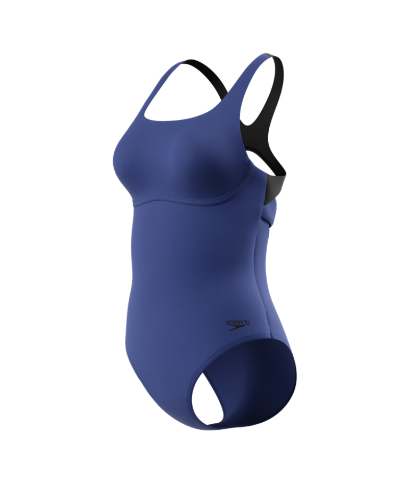 Speedo Badeanzug Solid Flex Band NightWatch/Anthrazit