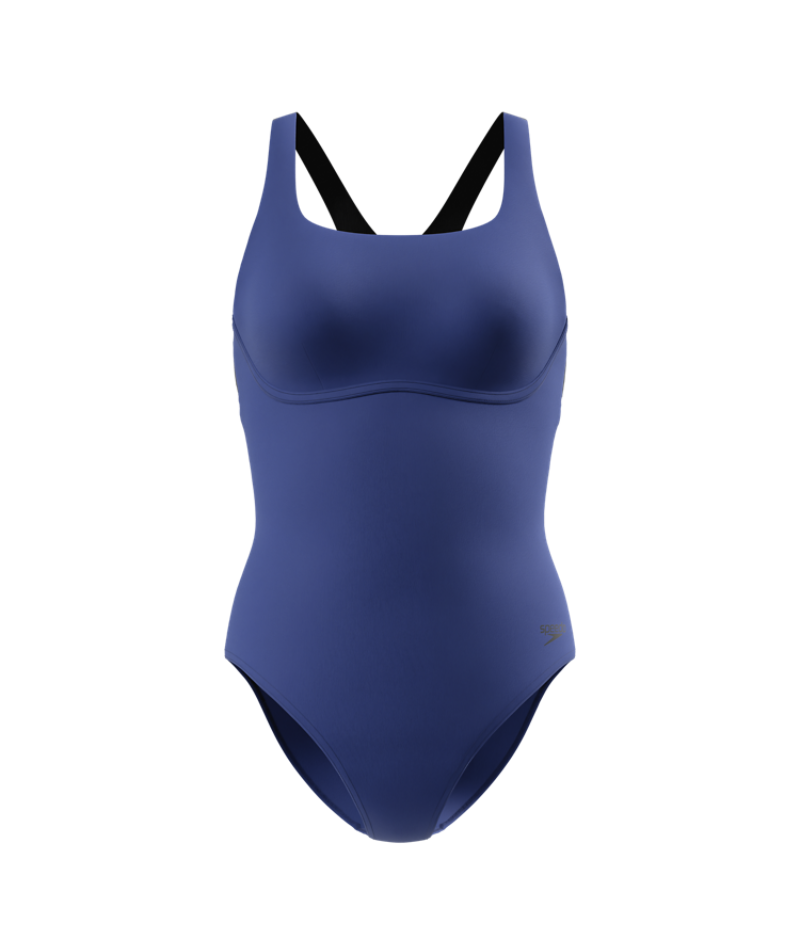 Speedo Badeanzug Solid Flex Band NightWatch/Anthrazit