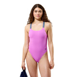 Speedo Damen Badeanzug Solid Comfort V-Back Orchid Shine