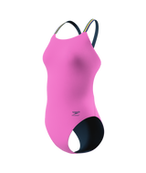 Speedo Damen Badeanzug Solid Comfort V-Back Orchid Shine