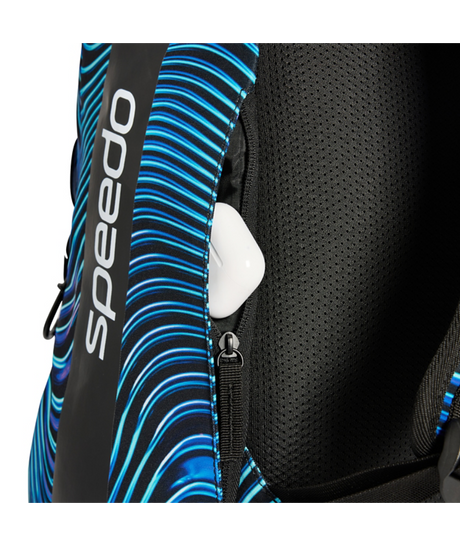 Speedo Rugtas 35L Team Bag Printed Zwart/Blauw