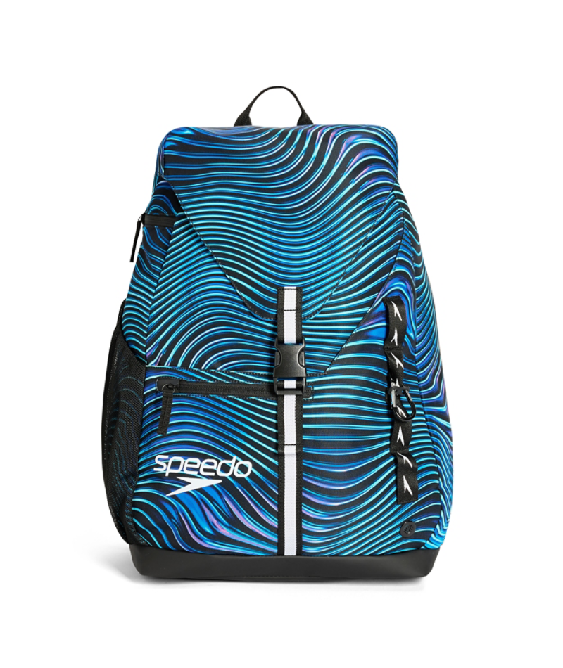 Speedo Rugtas 35L Team Bag Printed Zwart/Blauw