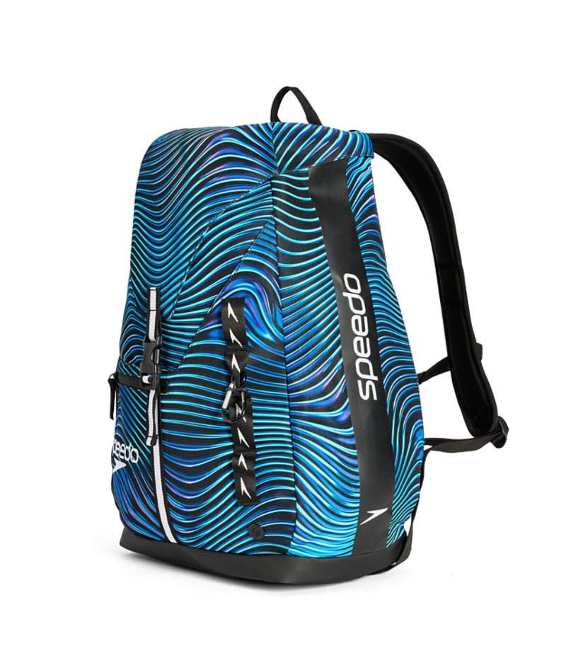 Speedo Rugtas 35L Team Bag Printed Zwart/Blauw