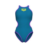 Arena Damen Badeanzug One Big Logo Blau-Cosmo/Lila