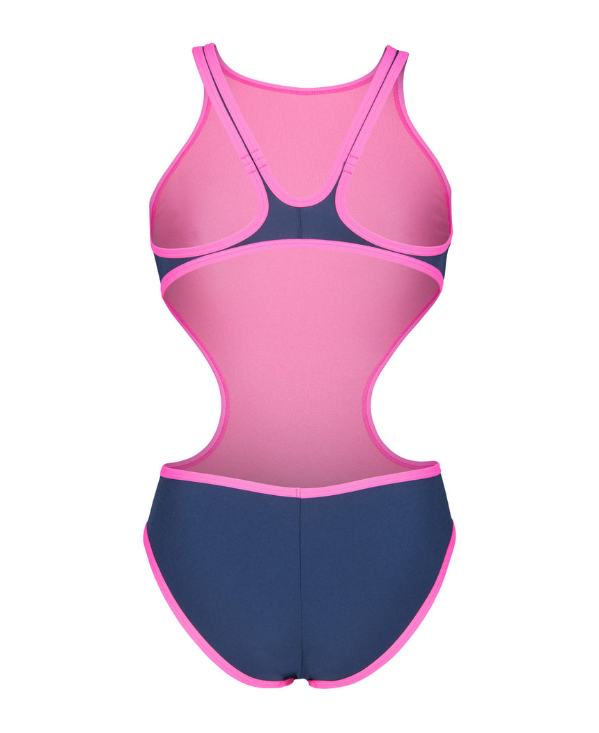 Arena Badeanzug One Biglogo Navy/Rosa