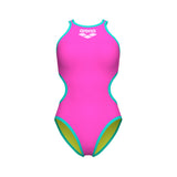 Arena Dames Badpak One Biglogo One Piece Shocking Pink Water