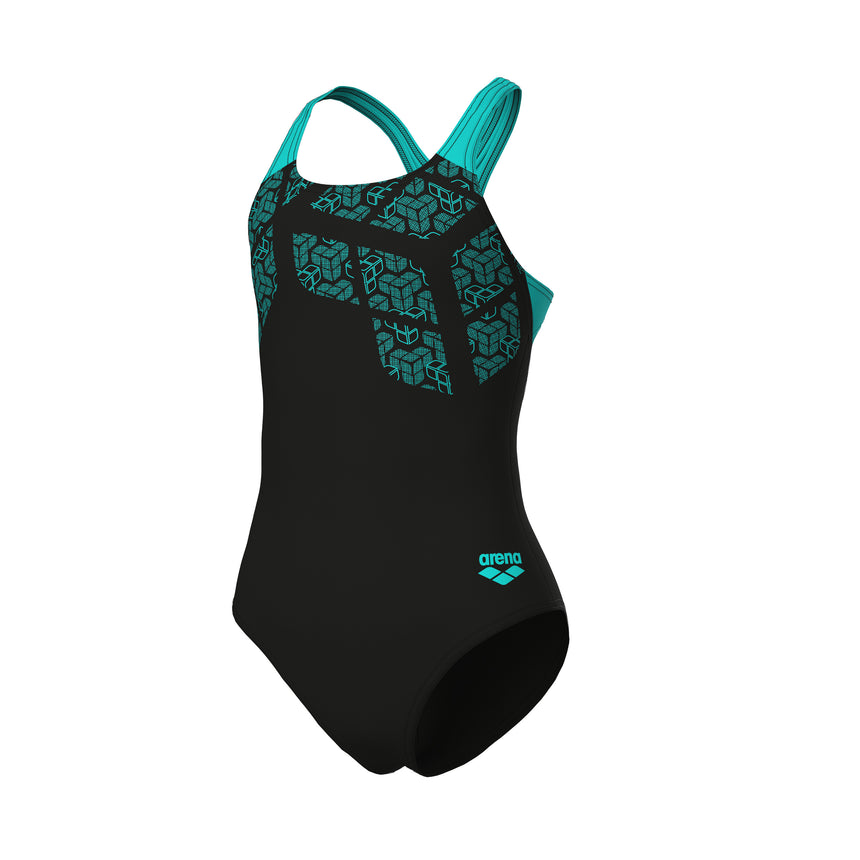 Arena Meisjes Badpak Kikko Swim Pro Back Zwart Water