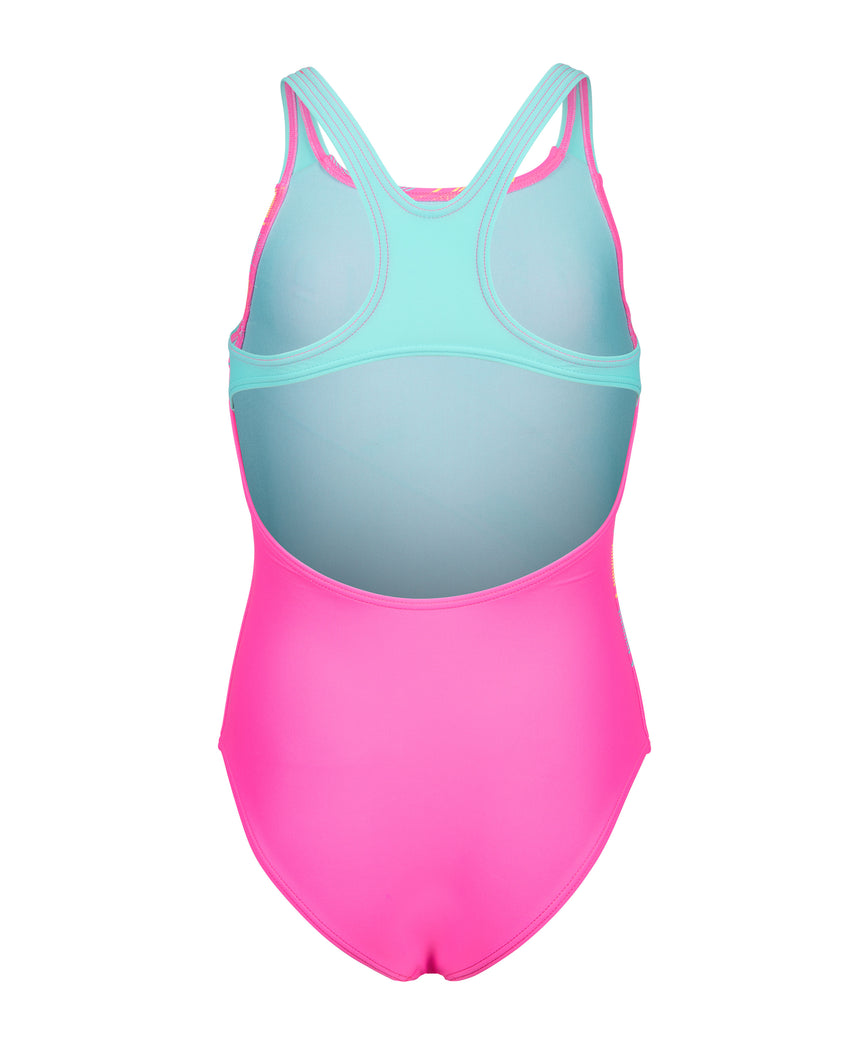 Arena Meisjes Badpak Line Swim Pro Back Shocking Pink Water