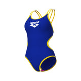 Arena Dames Badpak One Double Cross Back One Piece Neonblauw Geel
