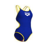 Arena Dames Badpak One Double Cross Back One Piece Neonblauw Geel