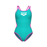 Arena Dames Badpak One Double Cross Back One Piece Water Shocking Pink