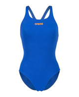 Arena Dames Badpak Team Swim Pro Solid Neon-Blauw/Team-Oranje