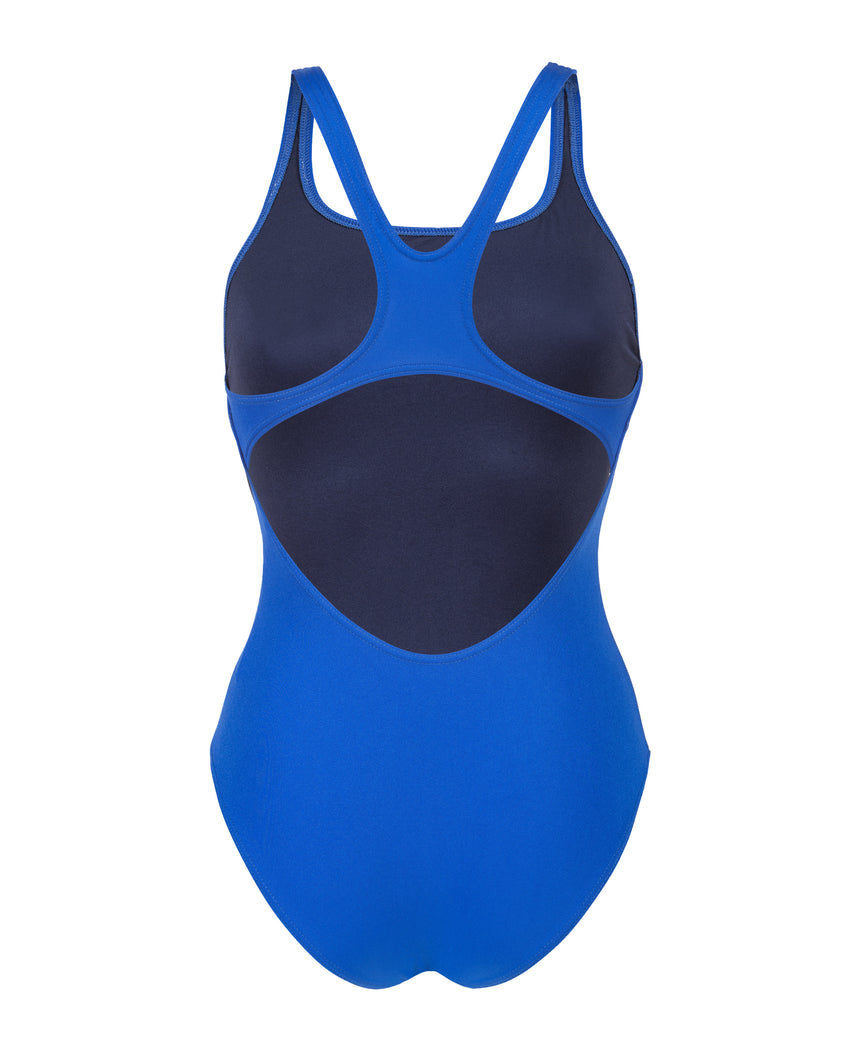 Arena Dames Badpak Team Swim Pro Solid Neon-Blauw/Team-Oranje