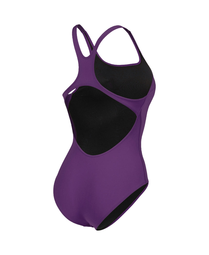 Arena Dames Badpak Team Swim Pro Solid Pruim-Wit