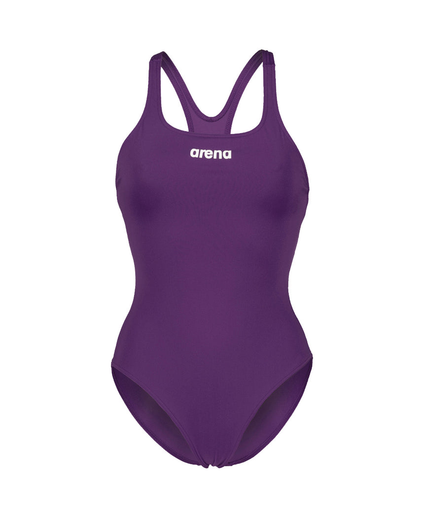 Arena Dames Badpak Team Swim Pro Solid Pruim-Wit